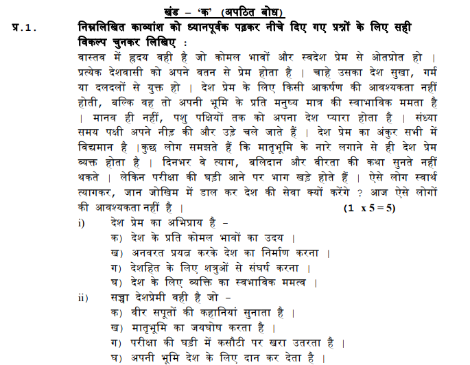 CBSE Class 10 Hindi Sample Paper Solved 2017 Set L